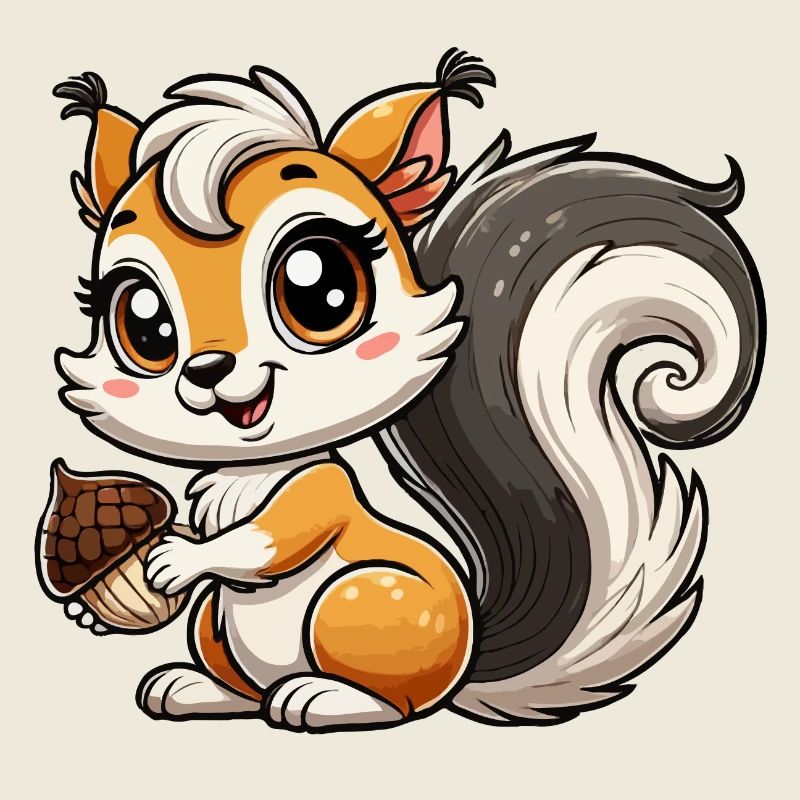 Mädchen Eichhörnchen