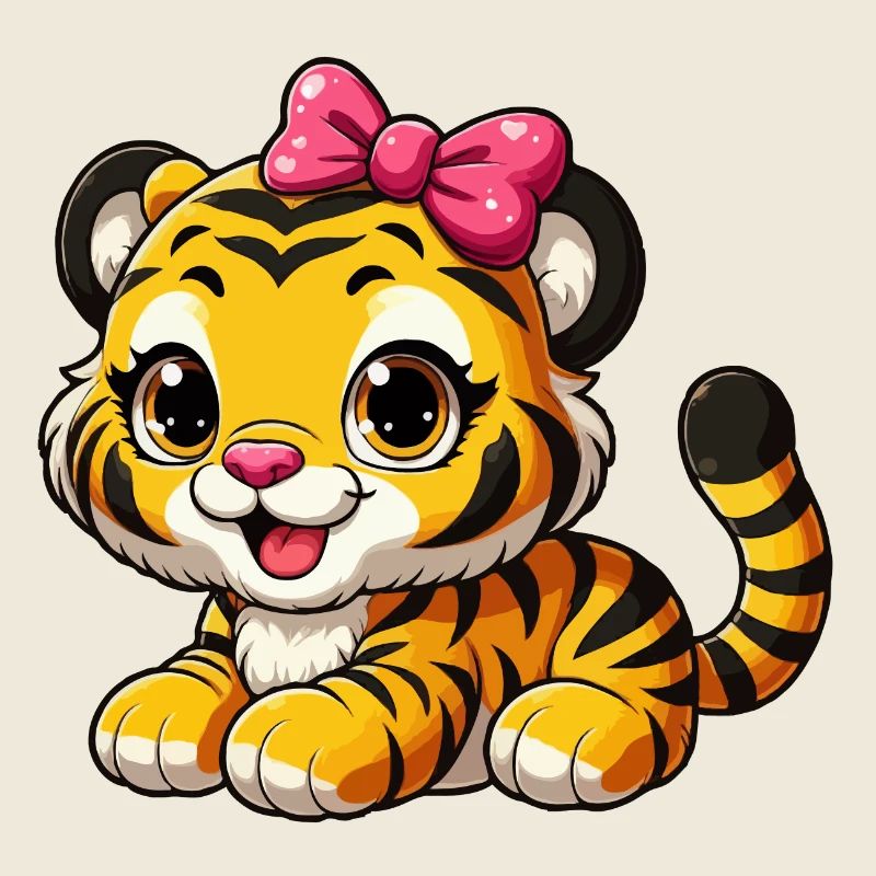 Mädchen Tiger