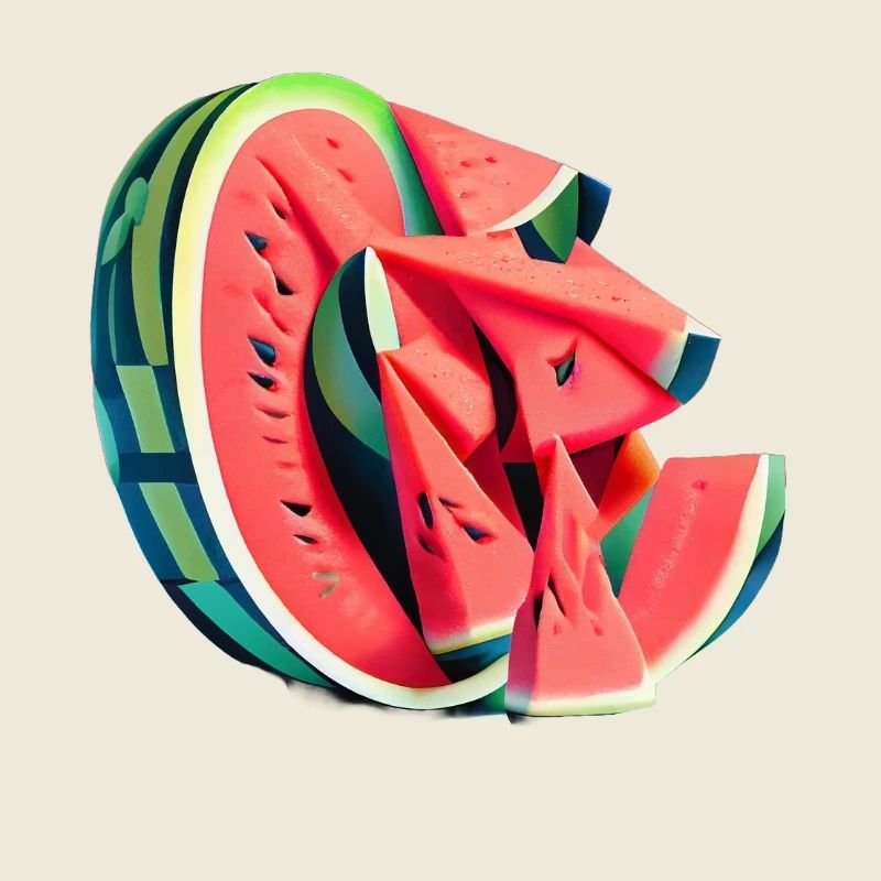 Pastèque en morceaux
