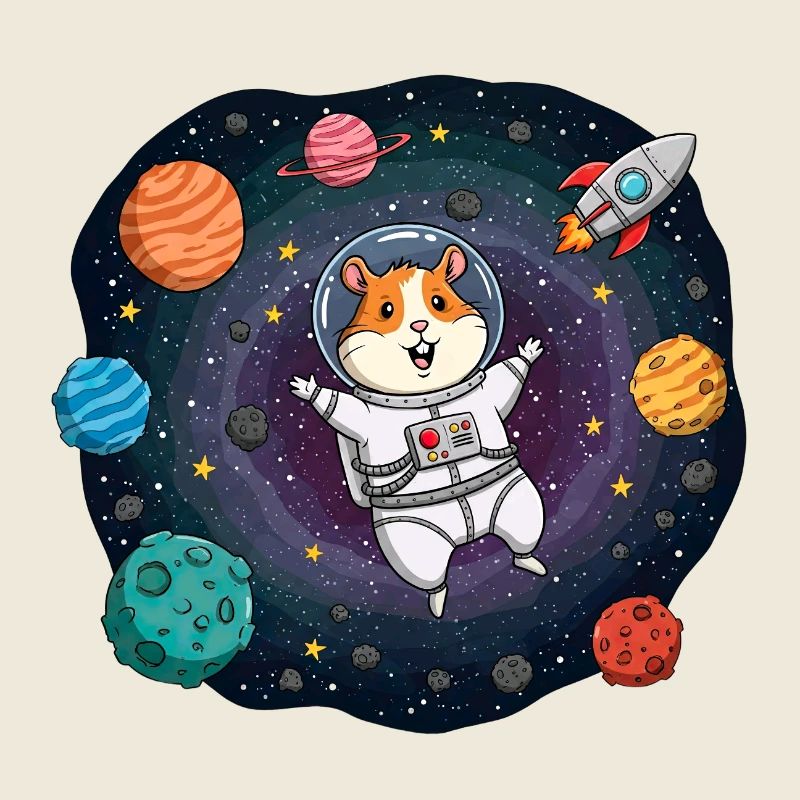 Hamster de l’espace astronaute
