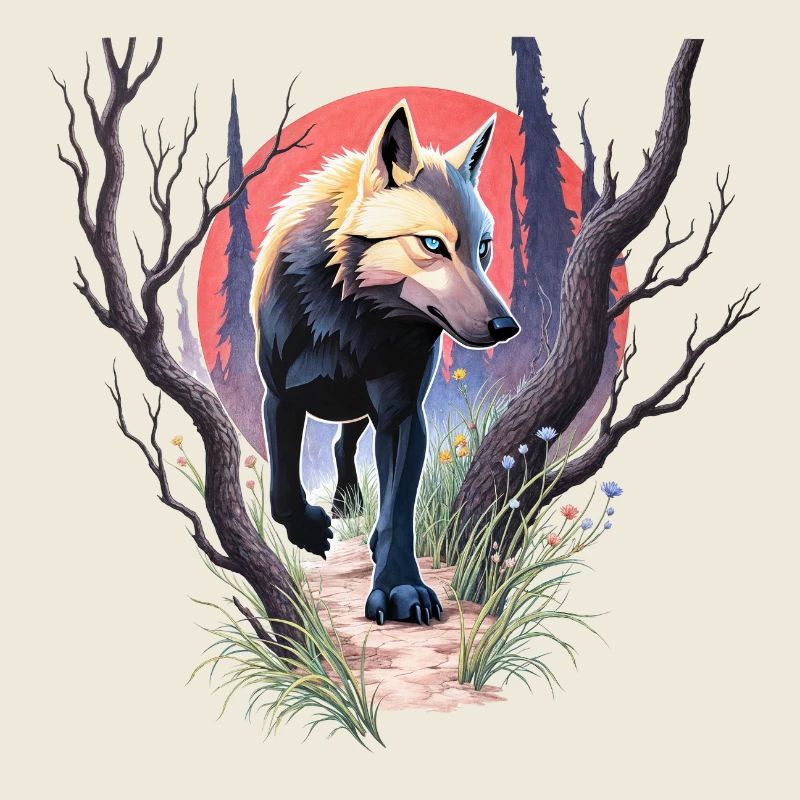 Wolf auf der Jagd