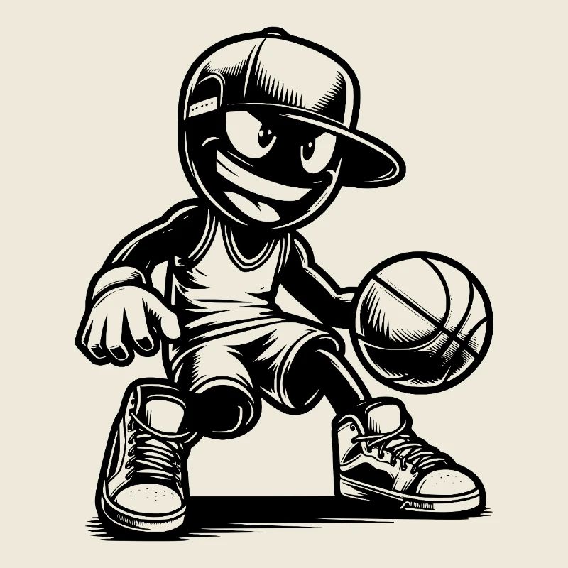 Lustiges Basketball Motiv Training Freizeitspiele