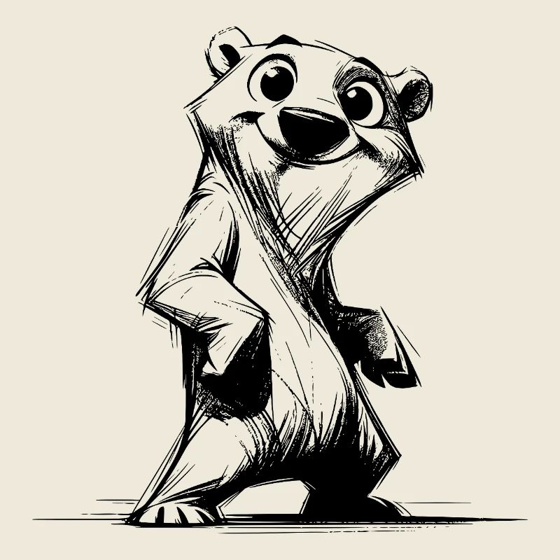 Cuteness Meets Pencil Polar Bear Sketch