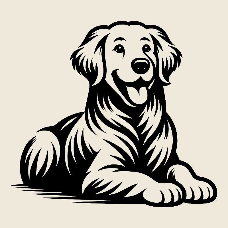 Cuddly Golden Retriever Portrait