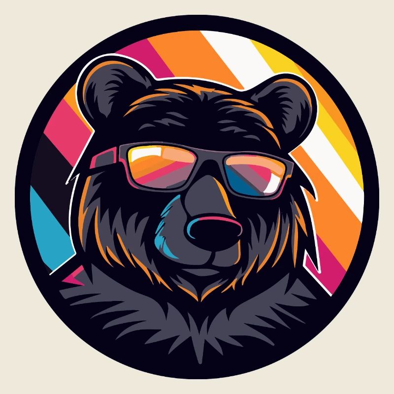 Bär Comic Cool Sommer