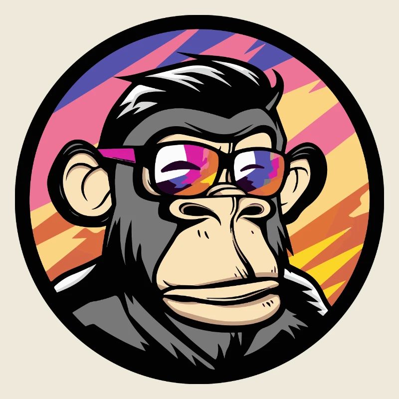 Affe Comic Cool Sommer