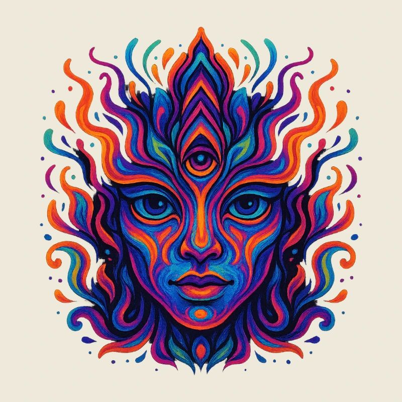 Psychedelische Farbenexplosion