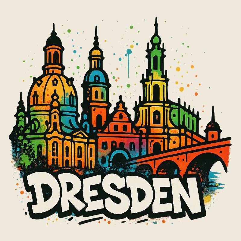 Dresden Skyline Graffiti