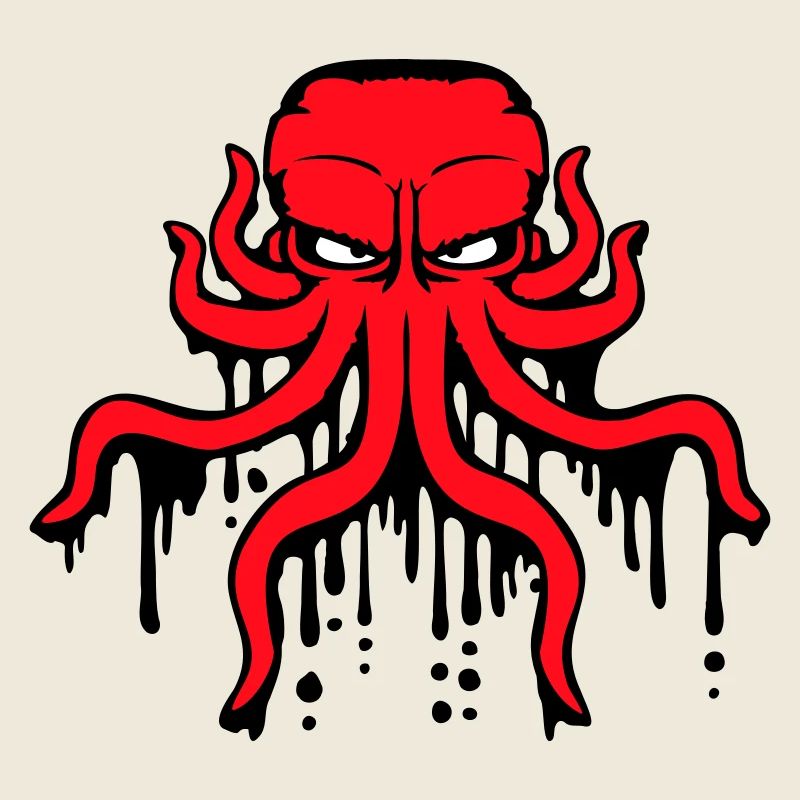 Octopus Graffiti Drop Spray Paint Squid