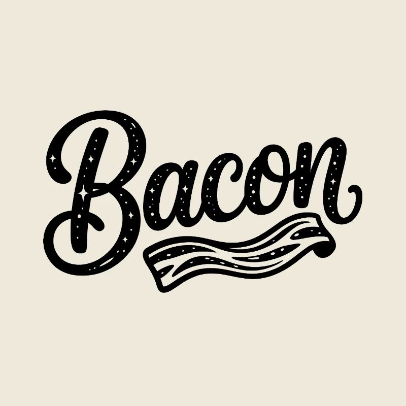 Bacon - Cool Fastfood Logo