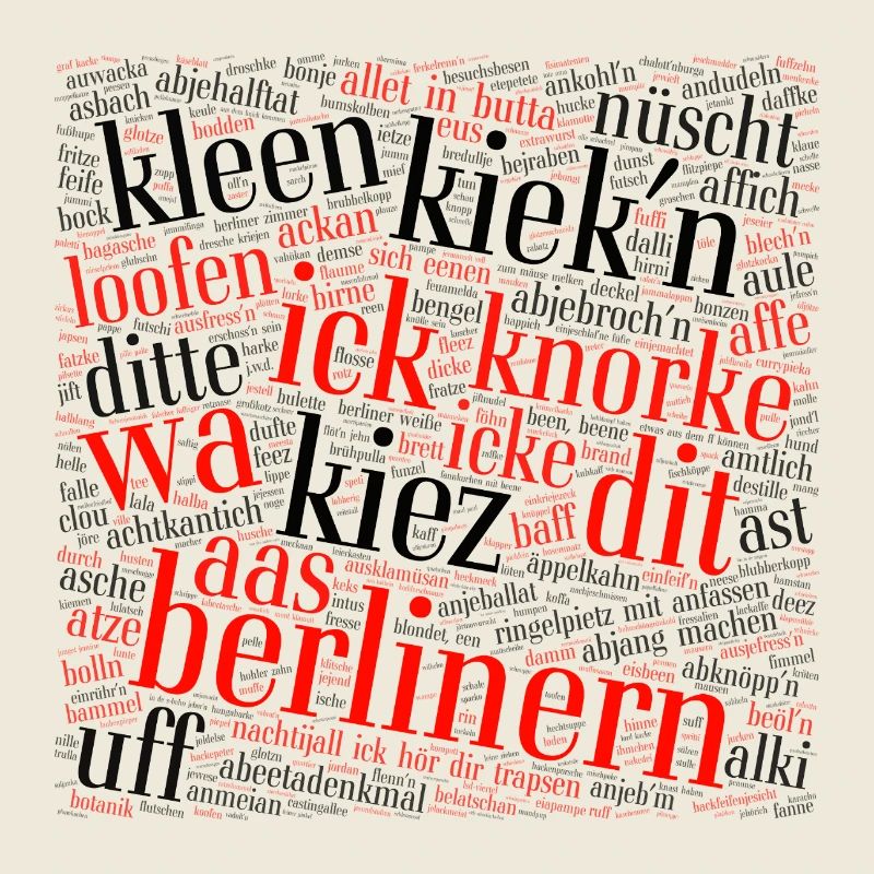 Berliner Schnauze – word cloud with dialect