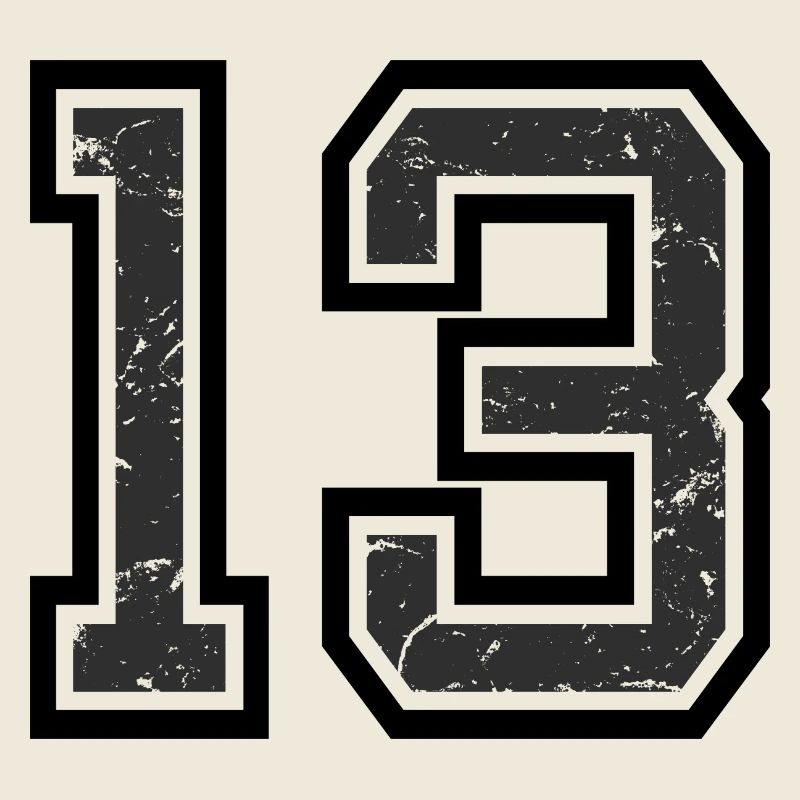 Cool Number 13 - 13 Years Old 13th Birthday Gift