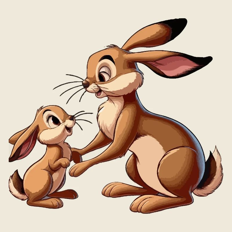 Hare with young brown