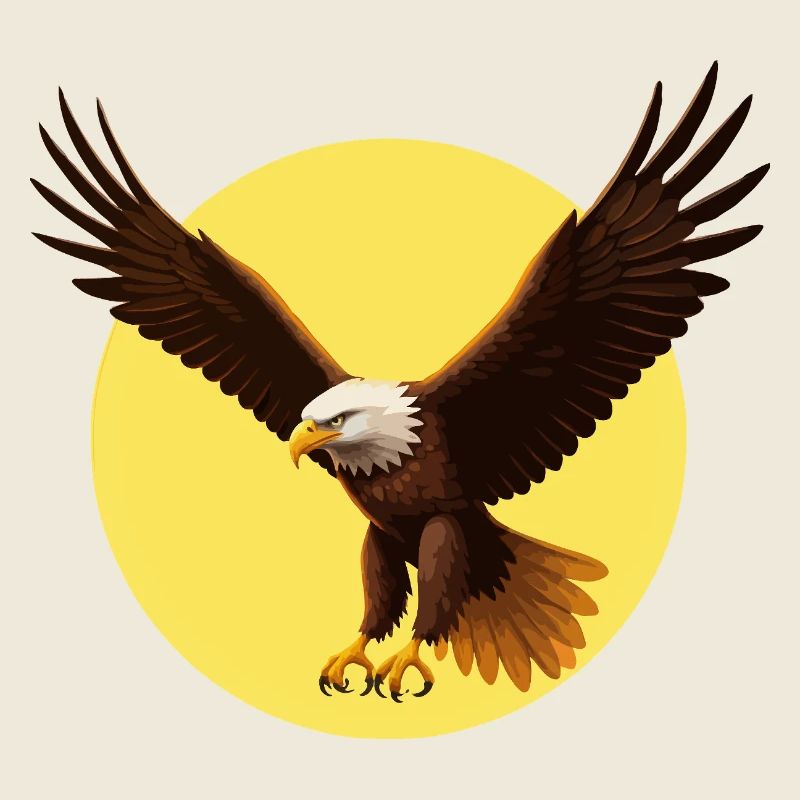 Aigle devant le soleil