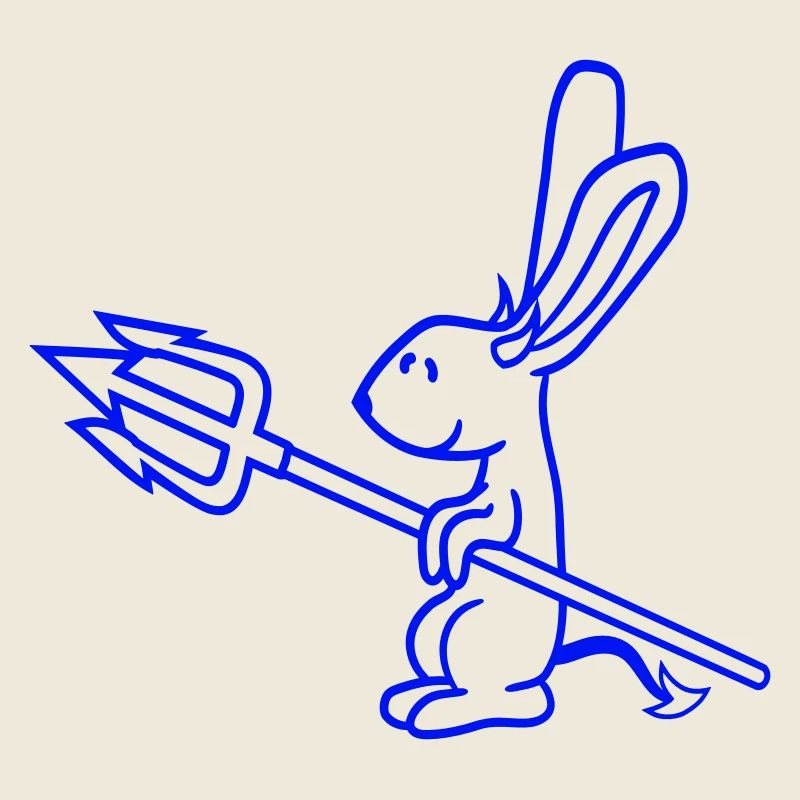 Bunny Devil Demon Evil Satan Hell Trident Costume