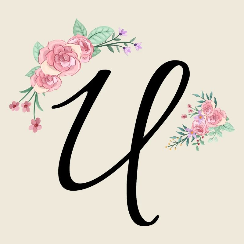 Lettre u fleurs