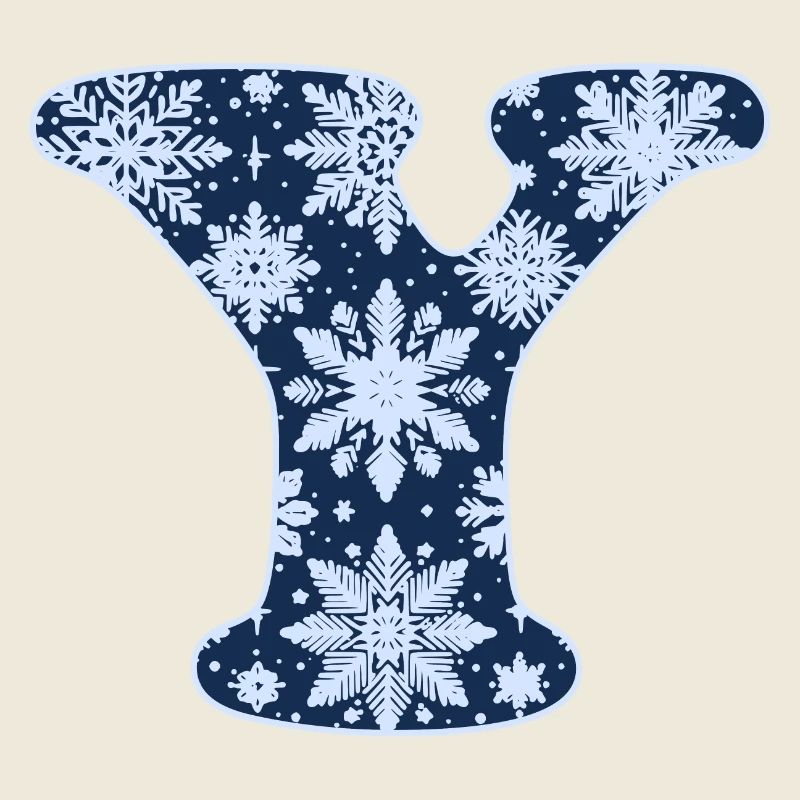 Letter Y Snowflakes