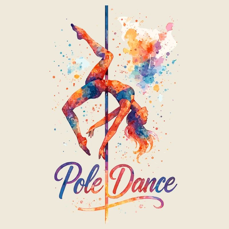 Pole Dance Pole Dancer Aquarelle Couleur Cadeau