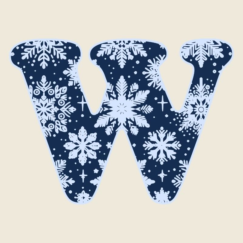 Letter W Snowflakes