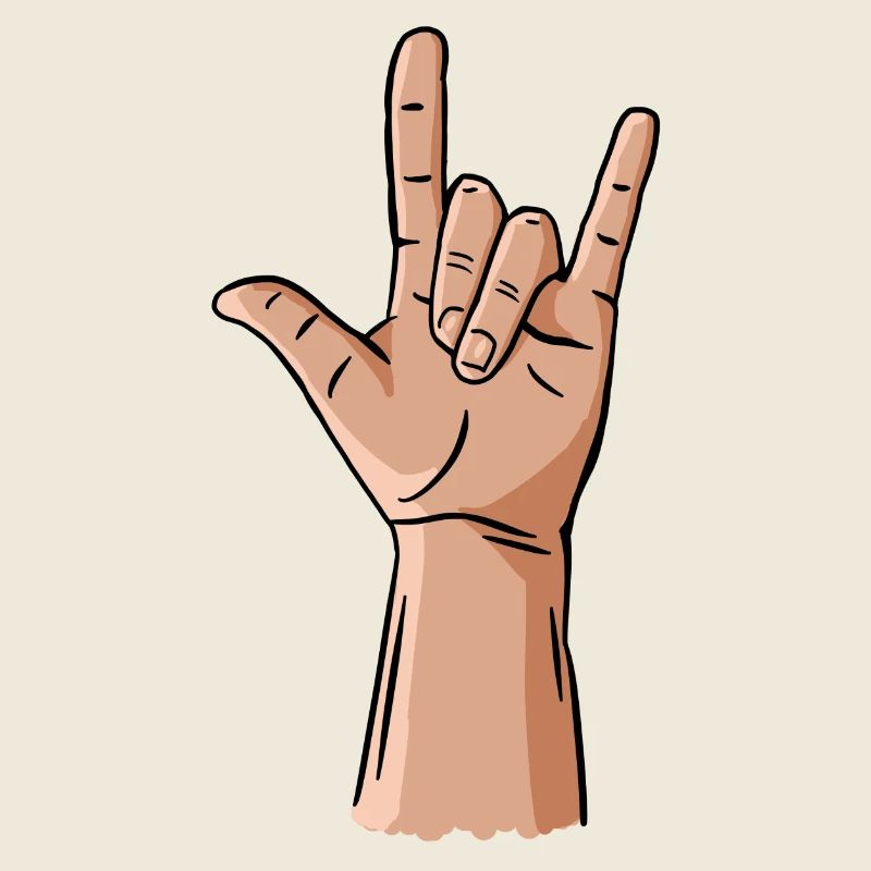 devil horns / rock and roll / metal hand gesture