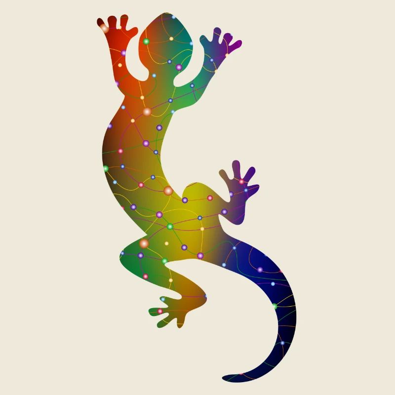 Lizard / Gecko / Echse / bunte Knoten