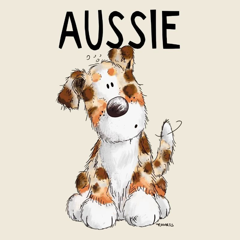 Fröhlicher Aussie - Australian Shepherd - Geschenk