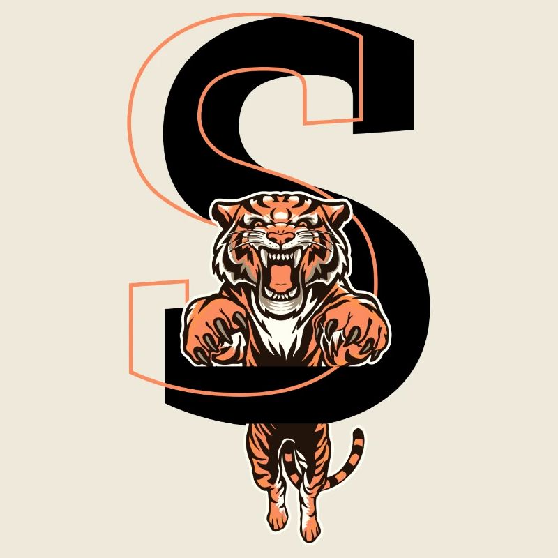 Lettre s tigre - idée cadeau