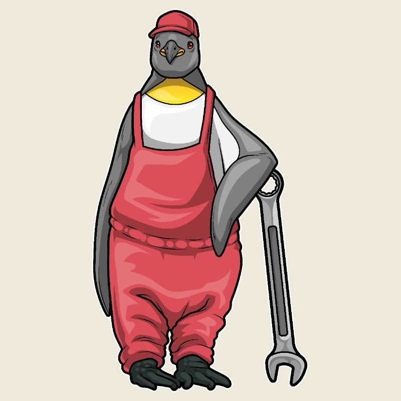 Penguin Mechanic Wrench Workshop