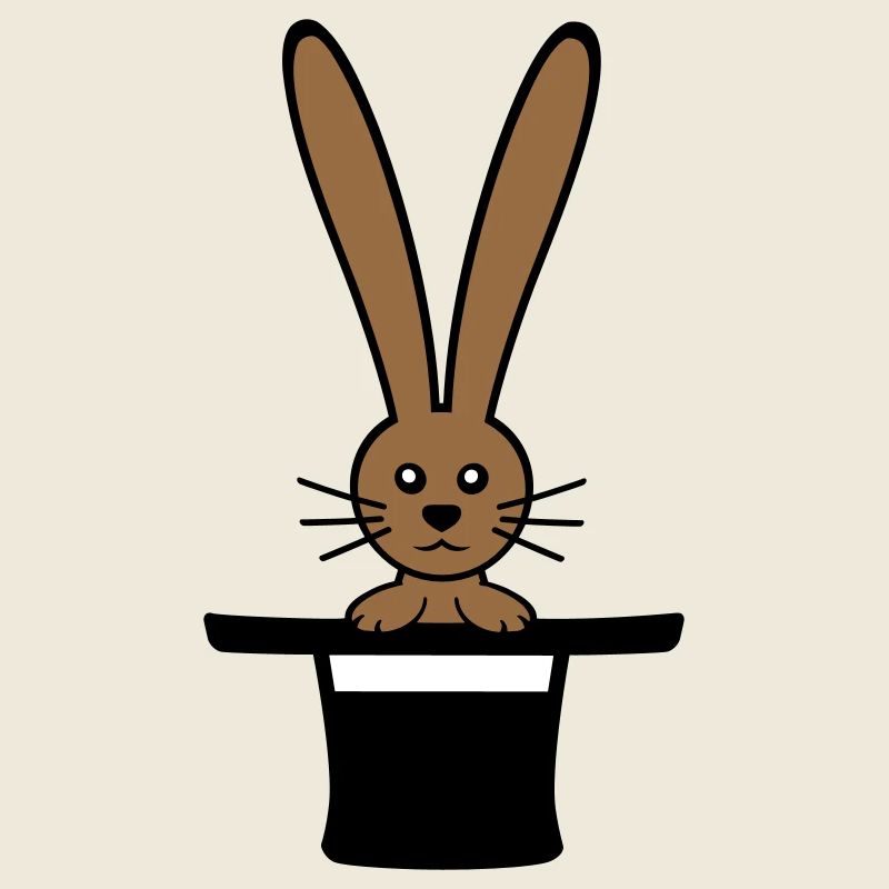 Lapin Chapeau Haut de forme Sorcier Lapin Sorcier Mignon