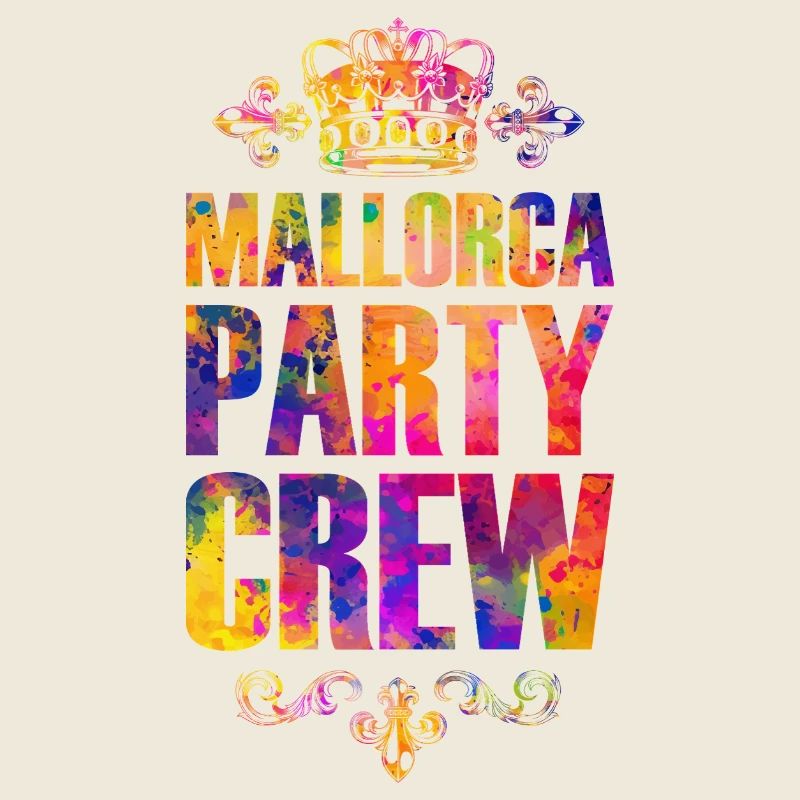 Mallorca Party Crew Bunt Urlaub