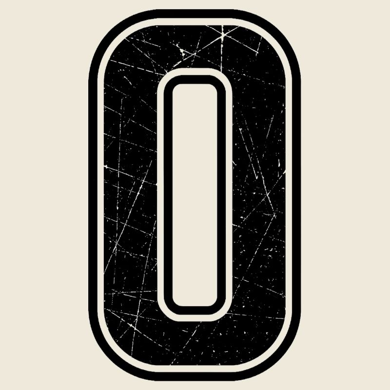 Black Grunge Null Sign