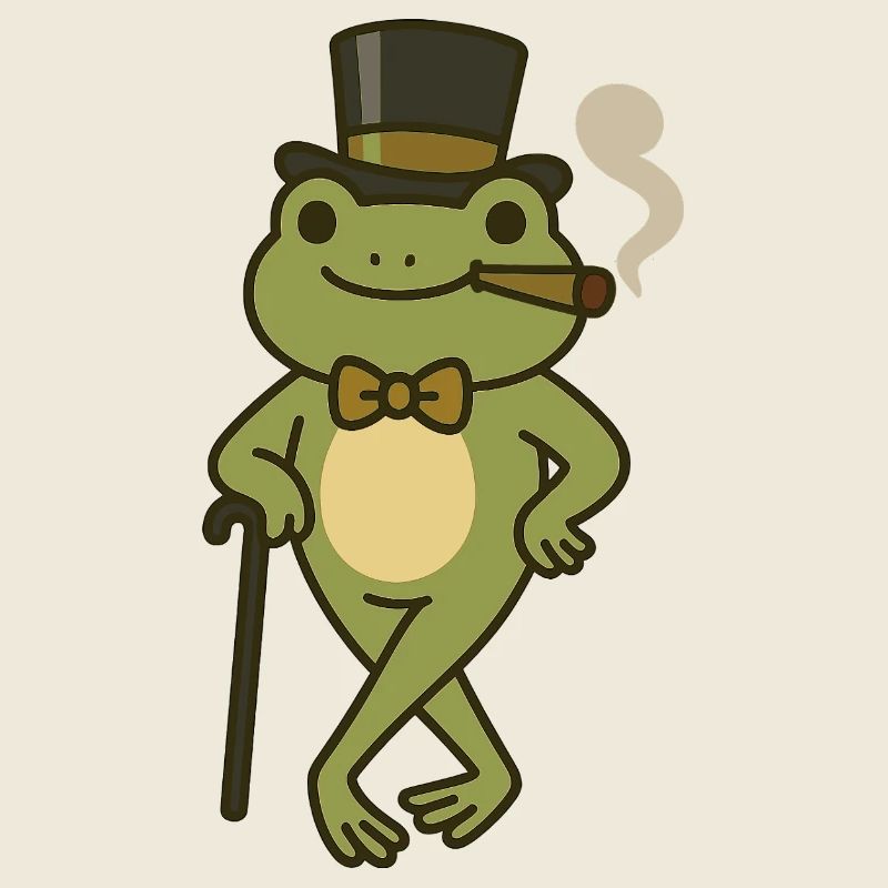 Eleganter Frosch mit Zylinder – Gentleman Frog
