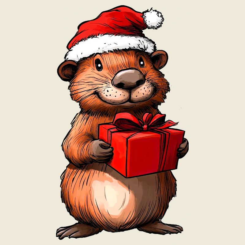 Noël castor / Castor du Père Noël