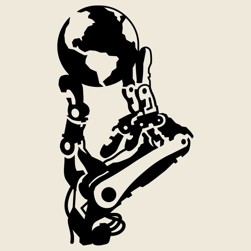 Globe dans la main robotisée