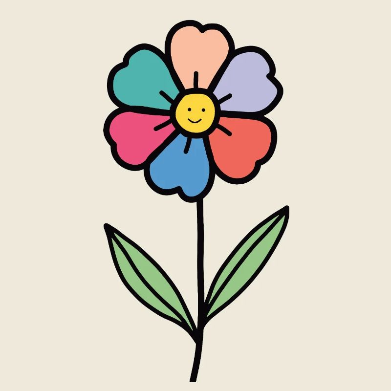 Flower Rainbow Smile