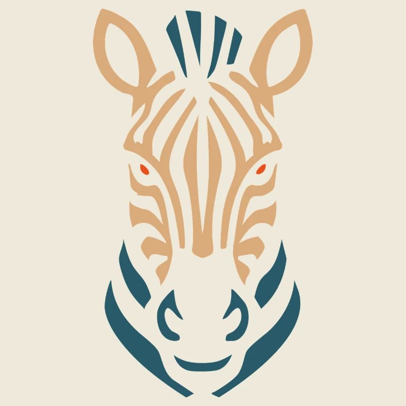 Lignes néon Zebra Head