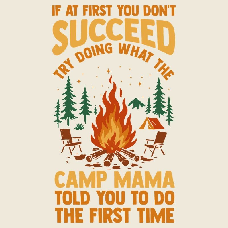 Camping Maman Mère Vie Forêt Campeuse