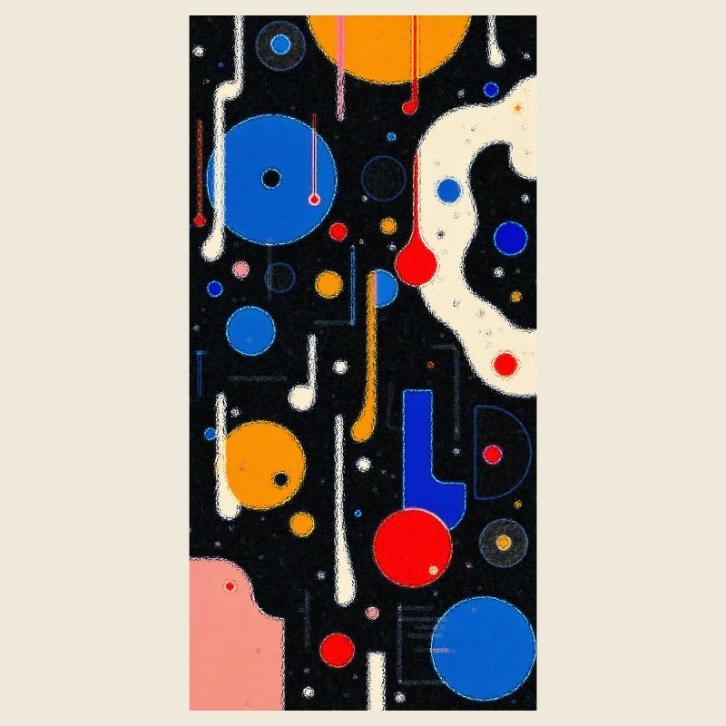 Lebendiges, abstraktes, geometrisches Design 