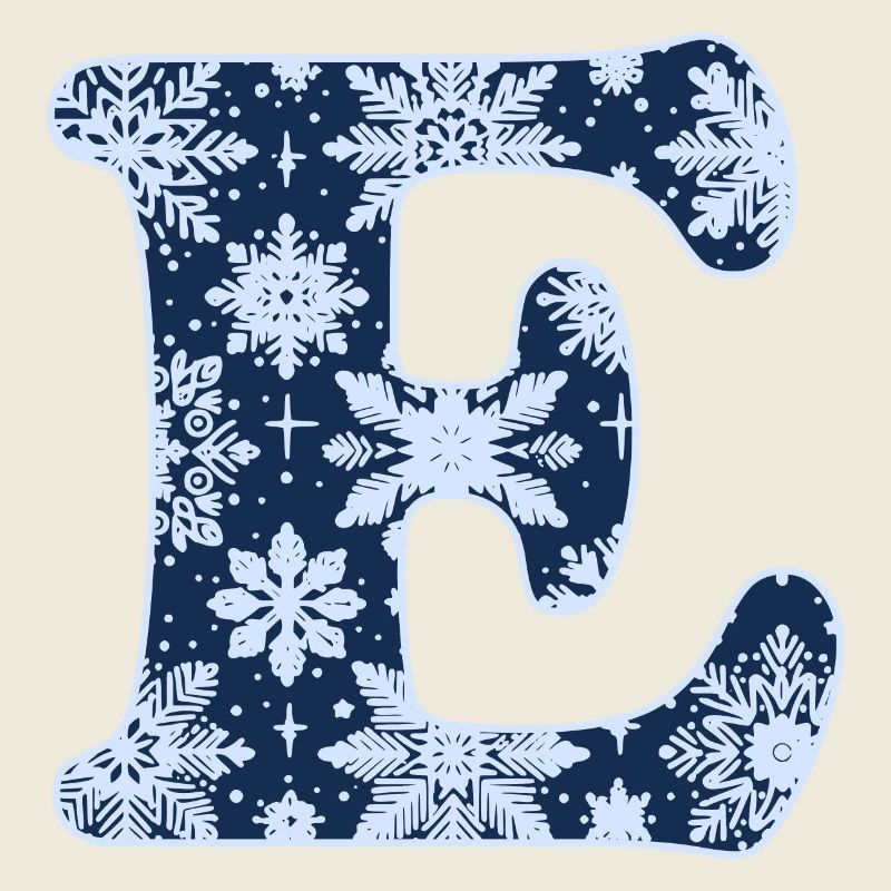 Letter E Snowflakes