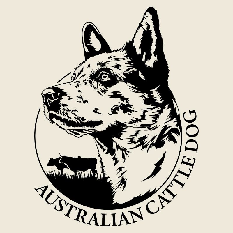 Portrait de chien de bovin australien Hund Hunde Wilsigns