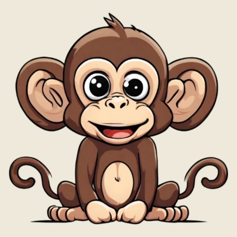 Cartoon monkey cute design