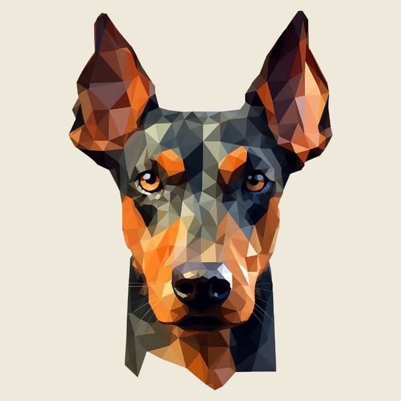 Doberman - Polygon Dog Design