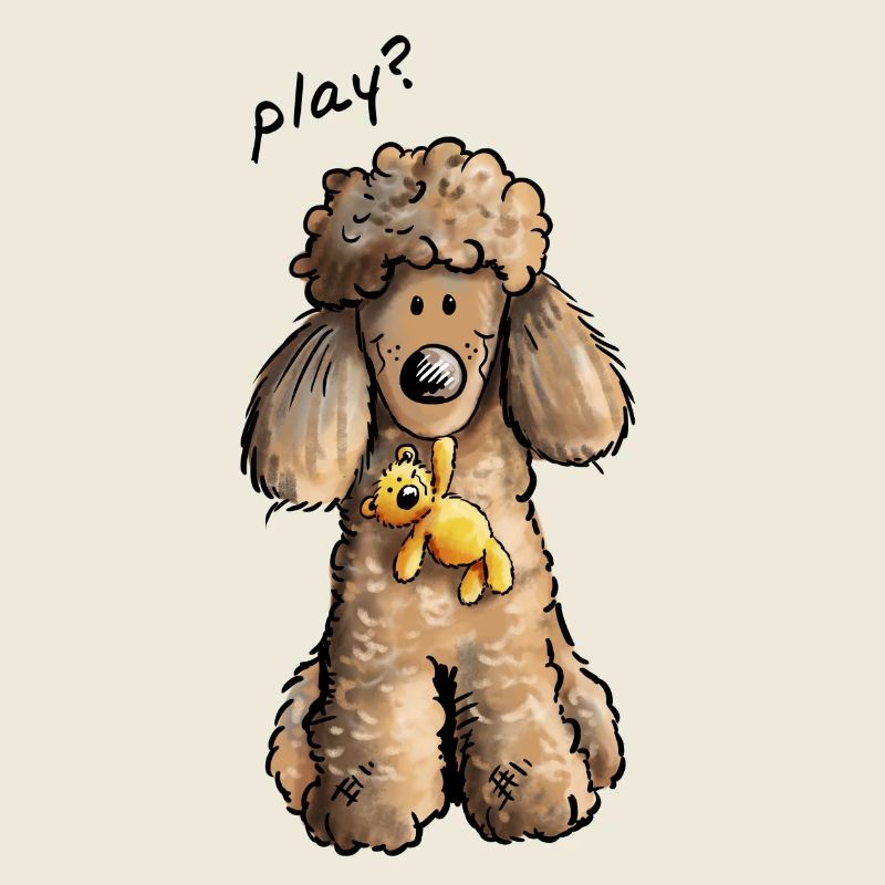 Playing Poodle - Poodles - Teddy - Comic