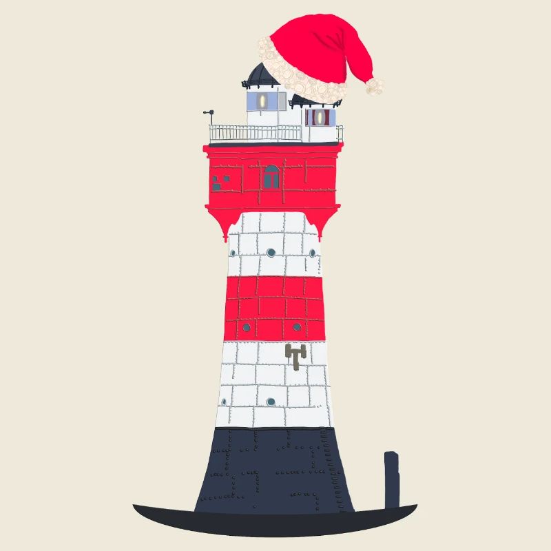 Christmas, Red Sand Lighthouse with Red Hat