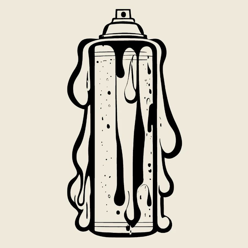 Comic Spray Can with Drops