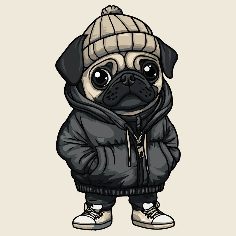 Pug Dog Cartoon
