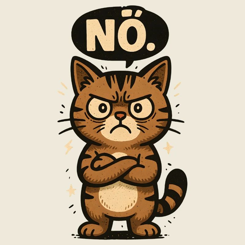 Statement Cat No Just Nope No Don't Want