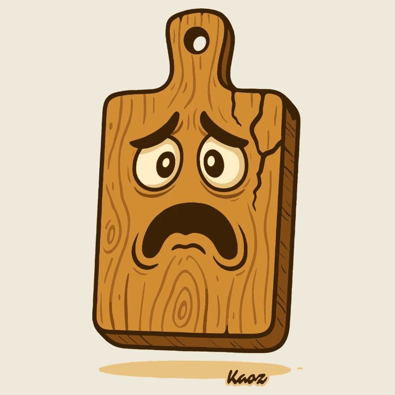Schneidbrett_mit_Gesicht pour la cuisine