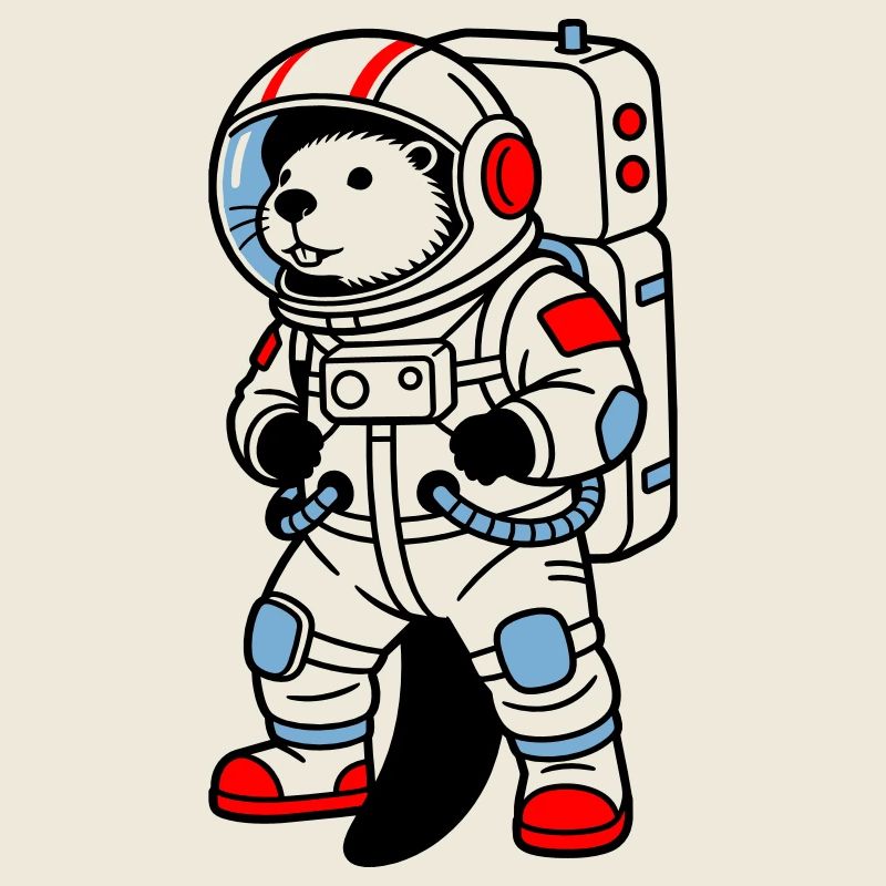 Beaver en combinaison spatiale