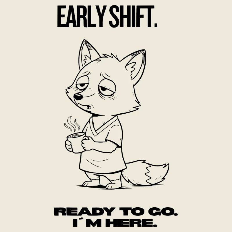 Chemise Fox du Shift Tôt – Prête à partir. Je suis là.